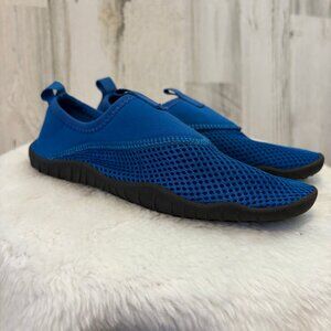 Little Kids Size 13/Size 1 Royal Blue Slip On Water Shoes Mesh Flats Outdoors